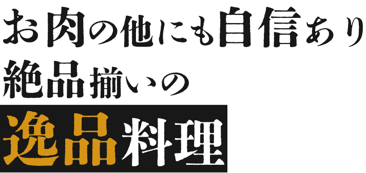 お肉の他にも自信あり絶品揃いの逸品料理